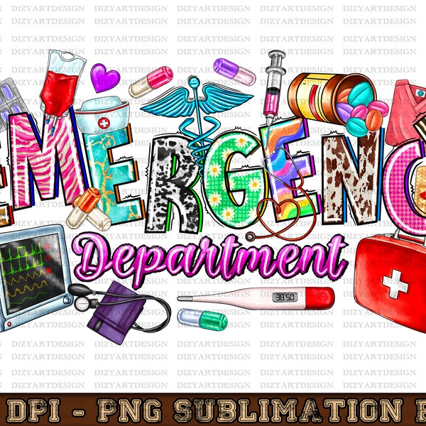 Emergency Department Png, Nurse Png, Emergency Png, Department,ED Sublimation, PNG Sublimation Design