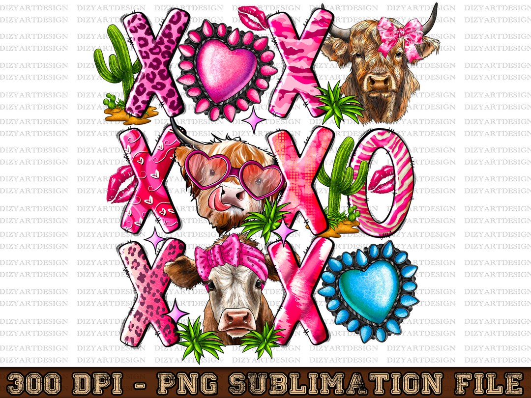Xoxo Hugs and Kisses Valentine's Day Png Sublimation Design Download ...