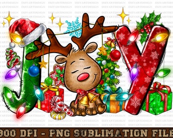 Joy Deer Christmas Png, Deer Design,Christmas Sublimation,Merry Christmas Y'all,Christmas Deer Png, Deer Png,joy Png,Sublimation Design