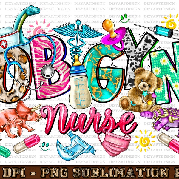 Ob Gyn Nurse Png, Ob Gyn Tech Nurse Png, Ob Gyn Crew Png, Ob Gyn design, Sublimation, PNG Sublimation Design