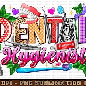 Dental Hygienist Png Sublimation Design Download, Dentist Png, Dental Life Png, Western Dental Png, Sublimate Designs Download