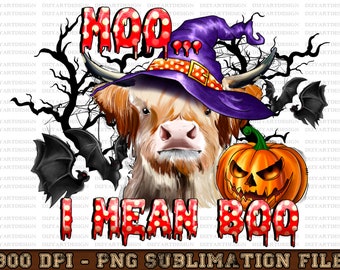 Moo I Mean Boo Holstein Cow Png Sublimation Design, Halloween Png, Holstein Cow Png, Halloween Cow Png, Cow Png, Digital Download