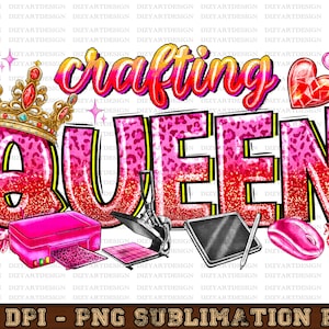 Crafting Queen Png,Sublimation Design Download, Girl Boss Png, Business Girl Png, Boss Queen Png, Sublimate Designs Download
