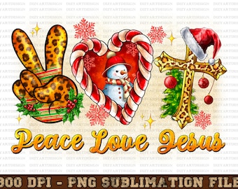 Peace love Jesus Christmas png sublimation design download, Christmas png, Peace Love png, Christian png, Jesus png, sublimate download