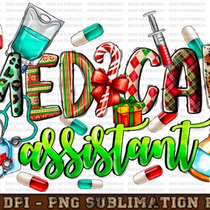 Christmas Medical Assistant PNG, Christmas, Medical Png, Nurse Png, Western, Medical Png, Hospital Png, Sublimation Design, Digital Download