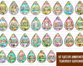 30 + Easter Teardrop Earrings Png,Bundle Sublimation Design, Easter Sublimation Png, Easter Bunny Png, Easter Carrots, Easter Png Downloads