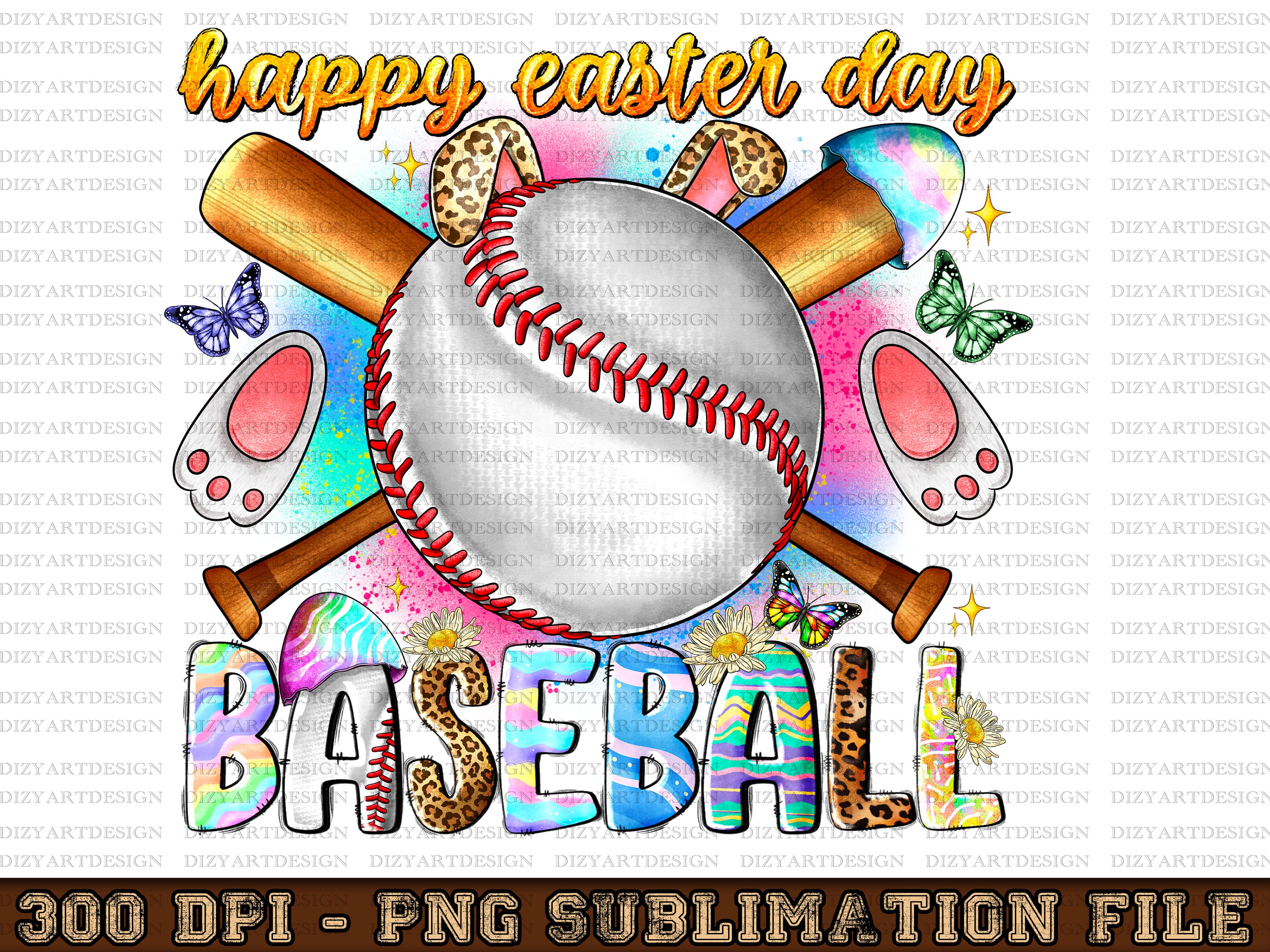 Happy Easter Day Baseball Png Sublimation Design Download, Easter Day ...