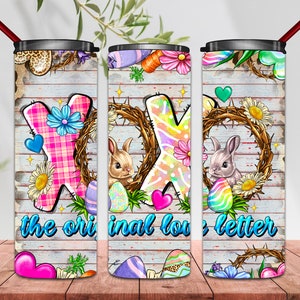 Xoxo The Original Love Letter Png, 20oz Skinny Sublimation, Tumbler Wrap Easter Digital Download, Tumbler Png, Instant Download