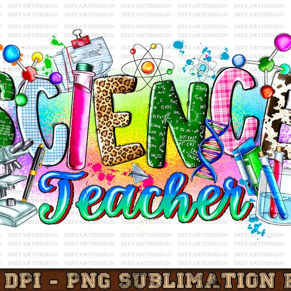 Science Teacher png sublimation design download, Teacher's Day png, Teacher png design, western Science png, sublimate designs download