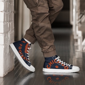 Chicago Bears Men’s high top canvas shoes