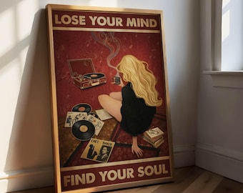 Perdi la testa, trova la tua anima, poster vintage, stampa su tela retrò di musica jazz di Chet Baker in rosso, stampa artistica boho, arte murale per soggiorno