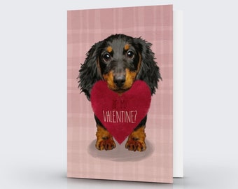 Dachshund Valentine’s Day Card | Dog Card | Blank Card | Gift for Dog Lover