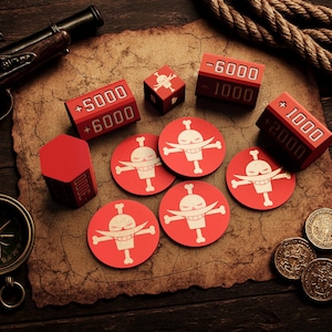 Tokens, Counter, Würfel Onepiece Weißer Bart