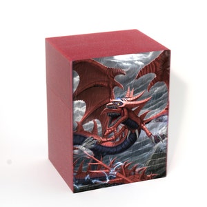 Deckbox Yu-Gi-Oh Slifer the Sky Dragon met ingebouwde verdelers voor 45+15+15 kaarten met dubbele sleeve