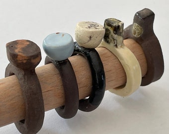 Ceramic nugget style rings, sculpted, ceramic ring, minimalist, modern, contemporary, unique