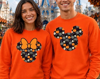 Disney Halloween Sweatshirt Spooky Season Mickey Minnie Mouse Disney Vacation Sweater Matching Family Disney Sweatshirt Disney Trip Sweaters