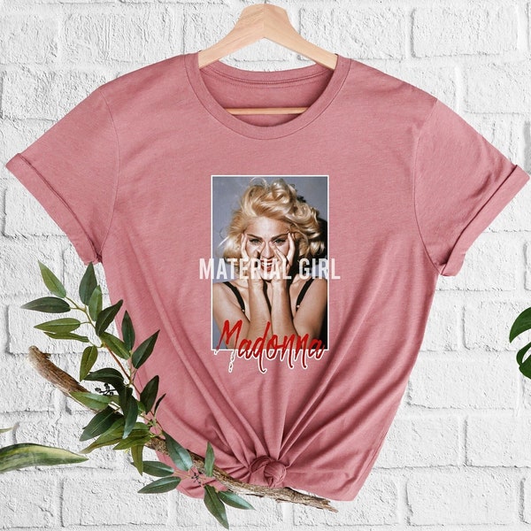 Madonna Material Girl Shirt, Madonna Lovers T-shirt, Vintage Madonna, 80s Party Tee, 80s Fashion, Madonna Poster Print Tee, Iconic Pop Star