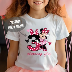 Personalized Unisex Disney Birthday Shirt Mickey Mouse Birthday Boy Gifts Disney Birthday Party Disneyland Birthday Trip Custom Disney Shirt