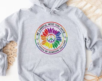 LGBTQ Hoodie Pride Month Gifts Lesbian Hoodie Gay Gifts LGBTQ Gifts Transgender Queer Hoodie Equal Rights Gay Support Clothing Gay Pride