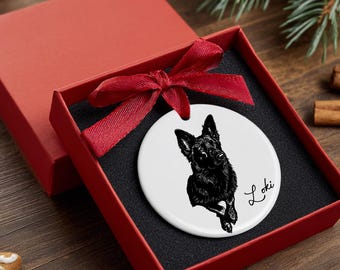 Personalized Pet Christmas Ornament Custom Pet Christmas Tree Ornament Christmas Gift Dog Mom Cat Mom Gifts Pet Memorial Ornament