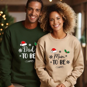 Mom To Be, Dad To Be Sweatshirt, Christmas Mommy To Be Gift, Christmas Parents Couple Matching Sweaters, Pregnancy Announcement, Baby Reveal