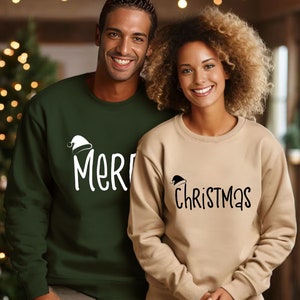 Merry Christmas Sweaters, Couple Matching Sweatshirts, Christmas Gift, Holiday Sweater, Matching Couple, Christmas Party, Couple Gift