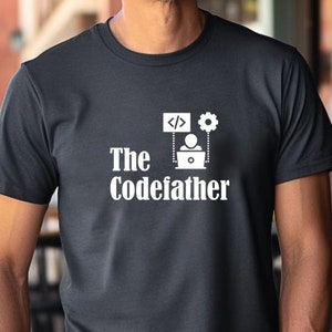 Dad Shirt Funny Codefather Tshirt Engineer Gift Coding Tshirt Fathers Day Gifts Engineer Dad Technology Shirt Software Developer Programmer