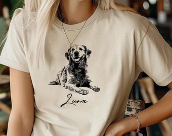 Custom Pet Photo Shirt, Personalized Dog Owner Gifts, Dog Photo Print Shirt, Christmas Gifts For Dog Dad, Dog Mom Shirt, Dog Mama Gifts