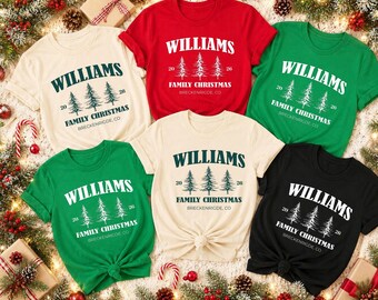 Custom Family Christmas 2026 Matching Shirts Family Reunion Christmas Family Shirts Custom Name Location Christmas Personalized Family Tees