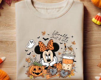 Halloween Disney Shirt Literally Just A Girl Cute Halloween Tee Disney Fall Shirt Disneyland Halloween Vacation Spooky Kids Halloween Gifts