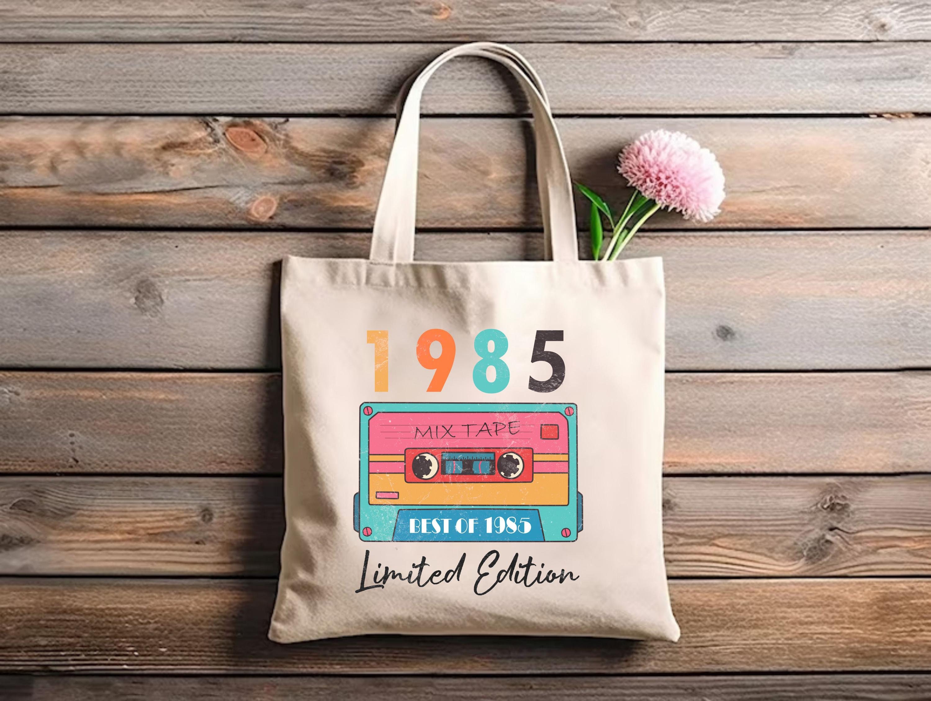 40th Birthday 1985 Tote Bag 40th Birthday Gifts 40th Birthday Party Bulk Gifts Birthday Tote Bag Retro Shoulder Bag Custom Birthday Gifts