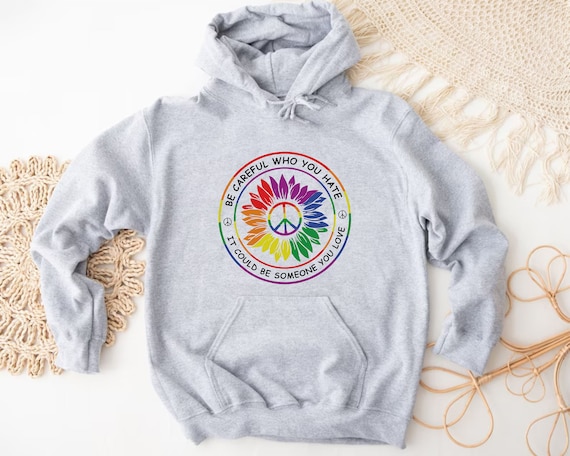 LGBTQ Hoodie Pride Month Gifts Lesbian Hoodie Gay Gifts LGBTQ Gifts Transgender Queer Hoodie Equal Rights Gay Support Clothing Gay Pride