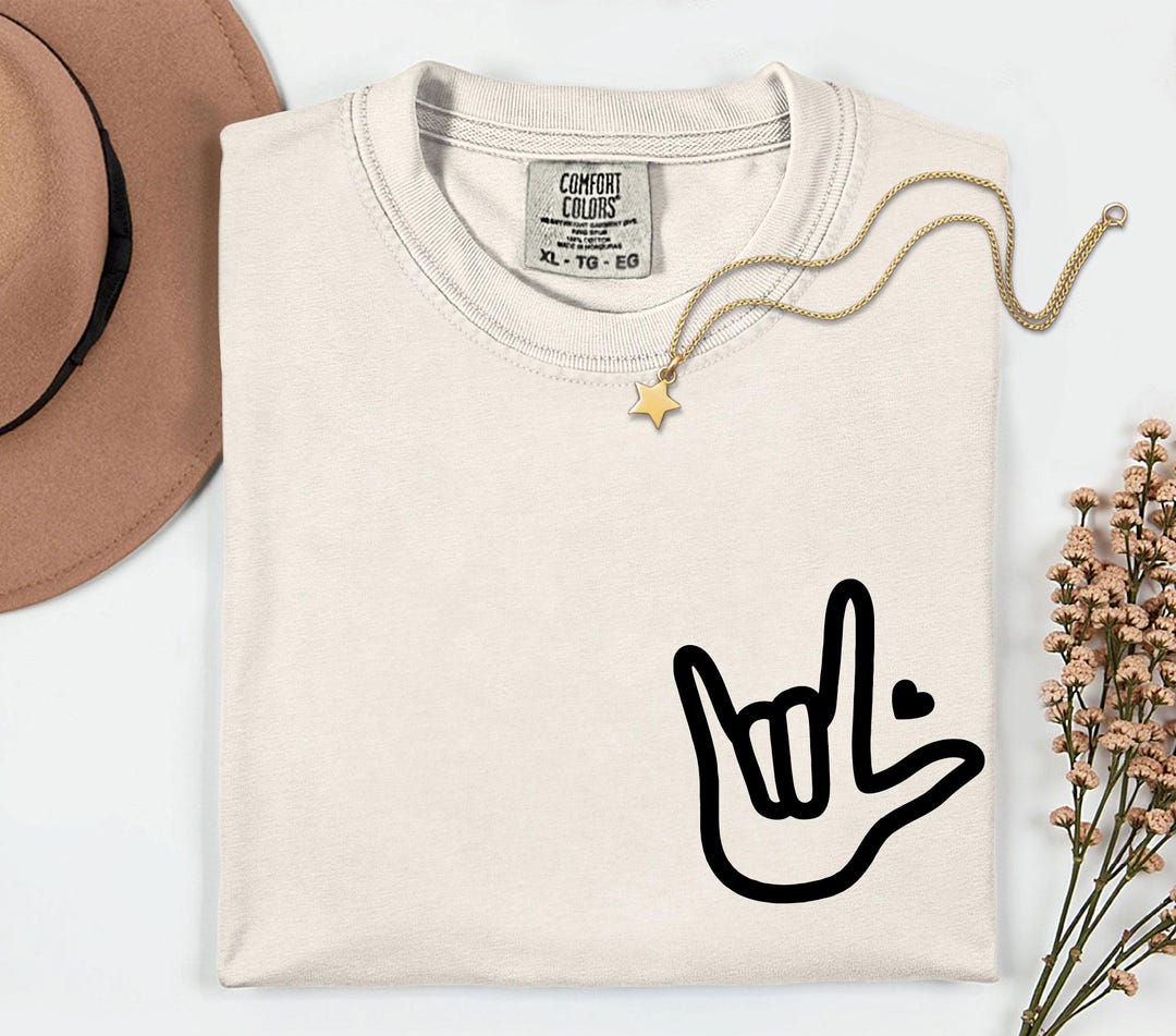 Comfort Colors ASL Love Shirt Sign Language Hand Sign ASL Gifts ...