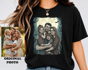 Custom Halloween Gothic Family Shirt Personalized Halloween Couple Shirt Spooky Season Horror Family Shirt Popular Now Custom Gothic Tshirt