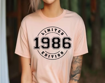 1986 Shirt 40th Birthday Gifts Limited 1986 Edition Tshirt 40 Years Old 40th Birthday Shirt Vintage Shirt Retro Tshirt Birthday Party