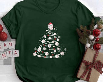 Christmas Softball Shirt Baseball Coach Gifts Christmas Tree Softball Gifts Sport Lover Christmas Gift Baseball Mom Softball Dad Xmas Shirt