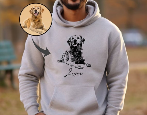 Custom Photo Hoodie, Personalized Hoodie, Dog Mom Christmas Gifts, Dog Owner Hoodie, Personalized Dog Owner Gift, Custom Photo Print Cat Dad