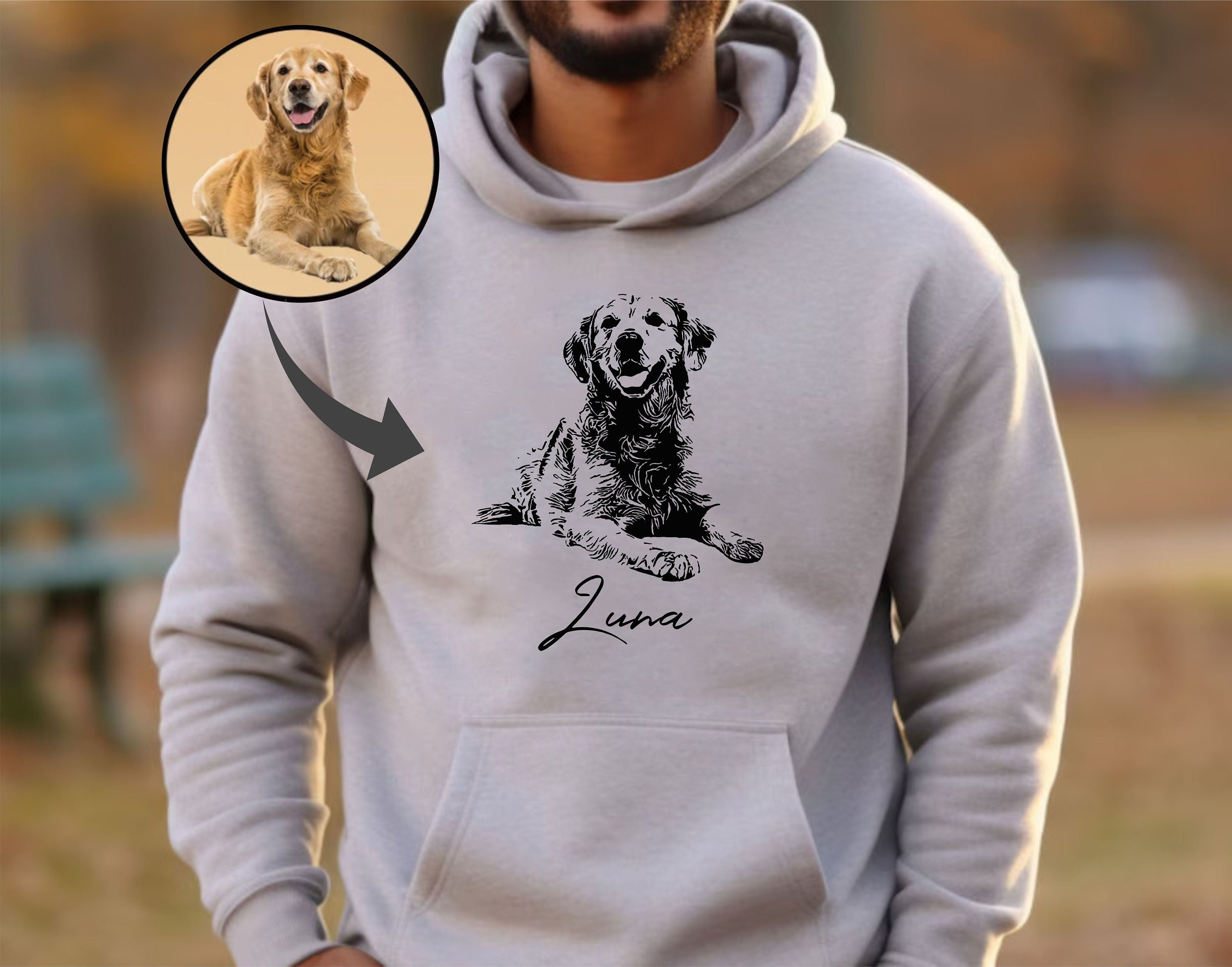 Custom Photo Hoodie, Personalized Hoodie, Dog Mom Christmas Gifts, Dog Owner Hoodie, Personalized Dog Owner Gift, Custom Photo Print Cat Dad