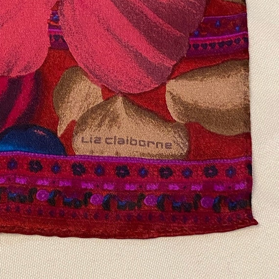 Vibrant Vintage Liz Claiborne Silk Scarf - 1980’s - image 2