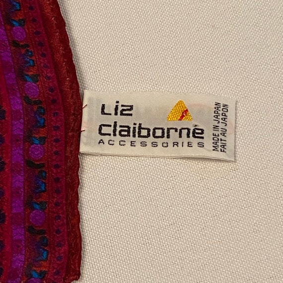 Vibrant Vintage Liz Claiborne Silk Scarf - 1980’s - image 5