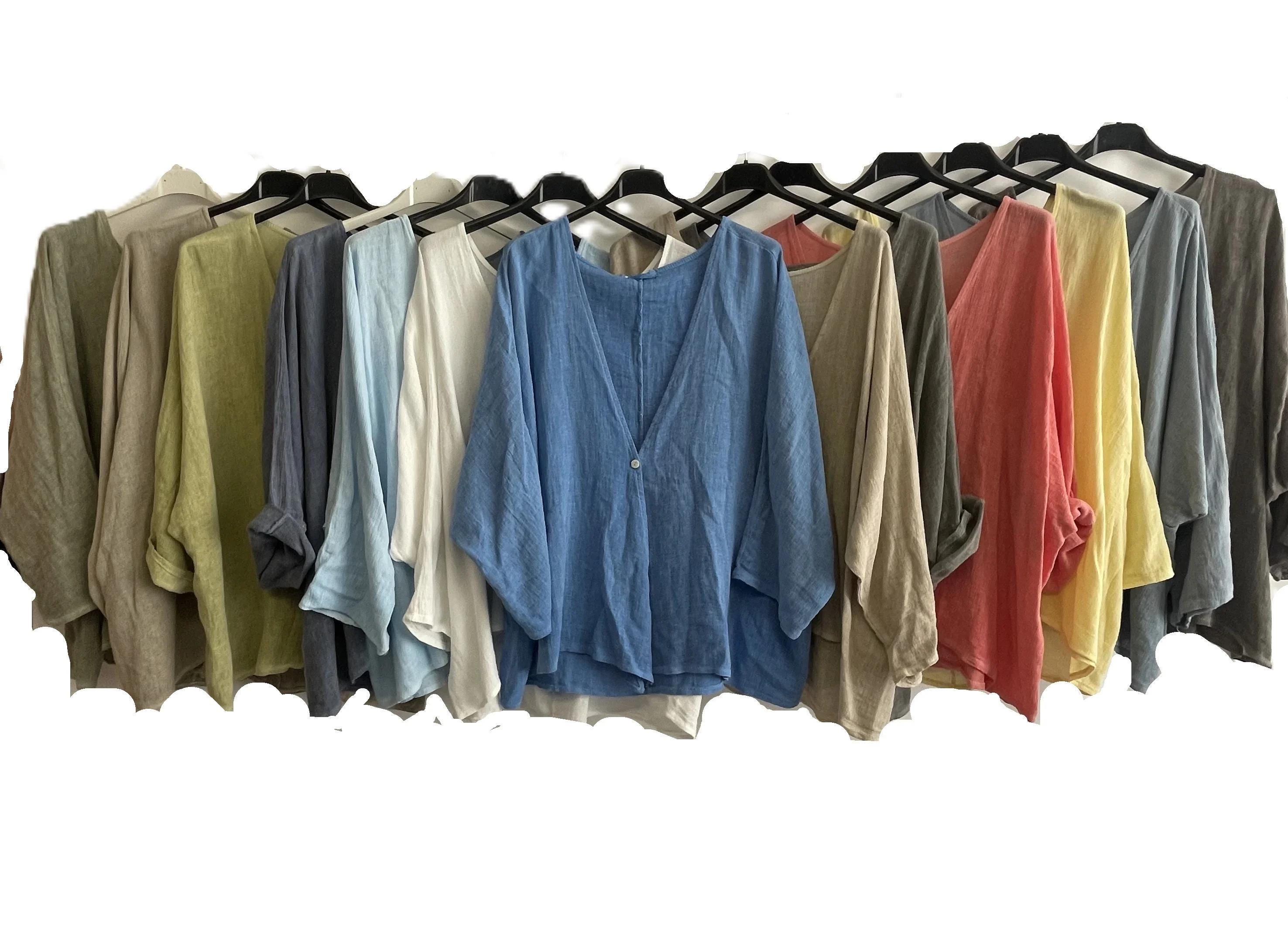 トップス 80s 90s \"Puro Lino\" linen shirt EURO トップス 80s 90s 