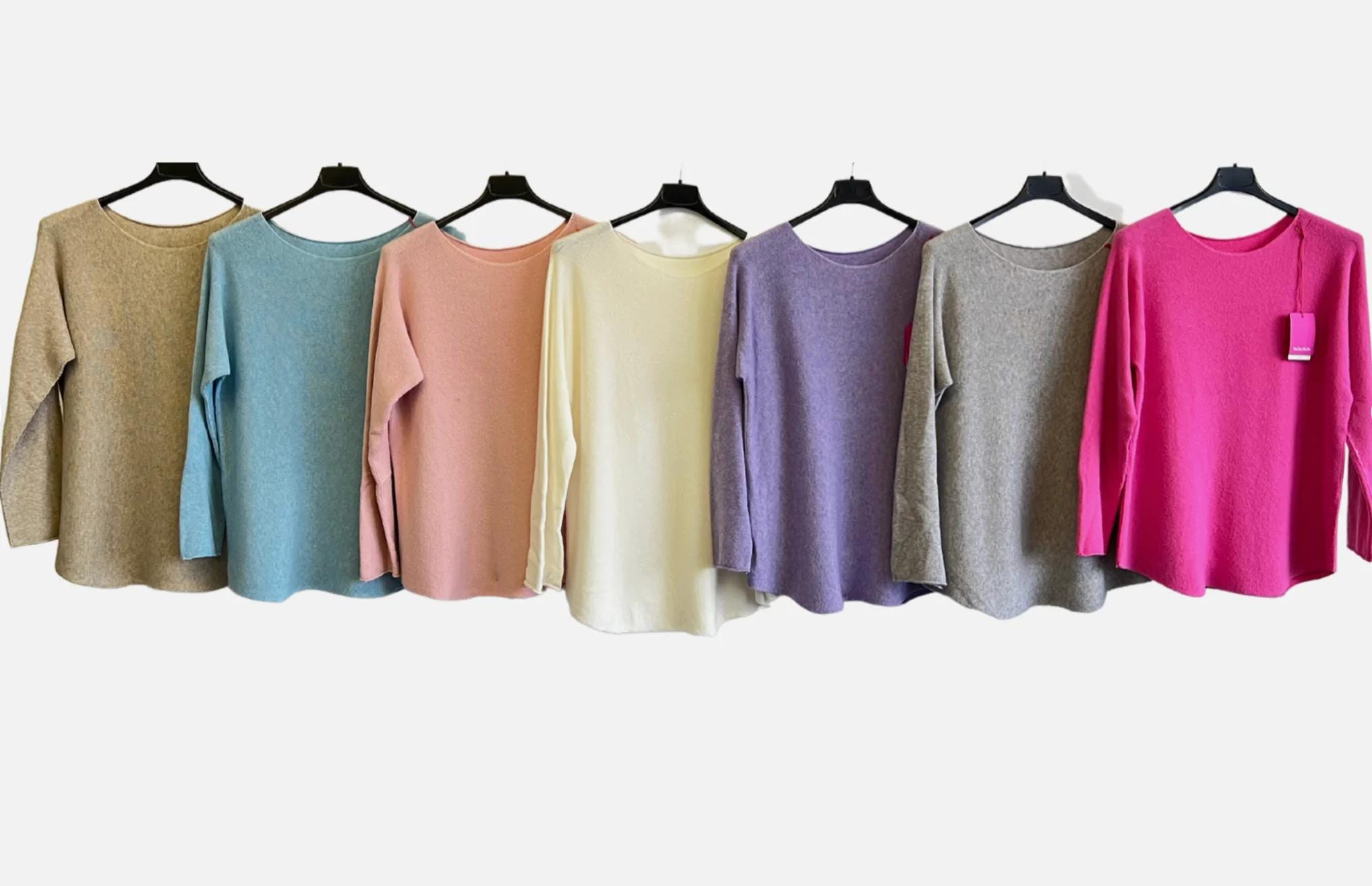 Brand New Italian Soft Knit Basic Jumper Curved Hem Round Neck - Etsy UK