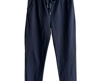 Regular Magic Stretchy Waist Pants In Navy