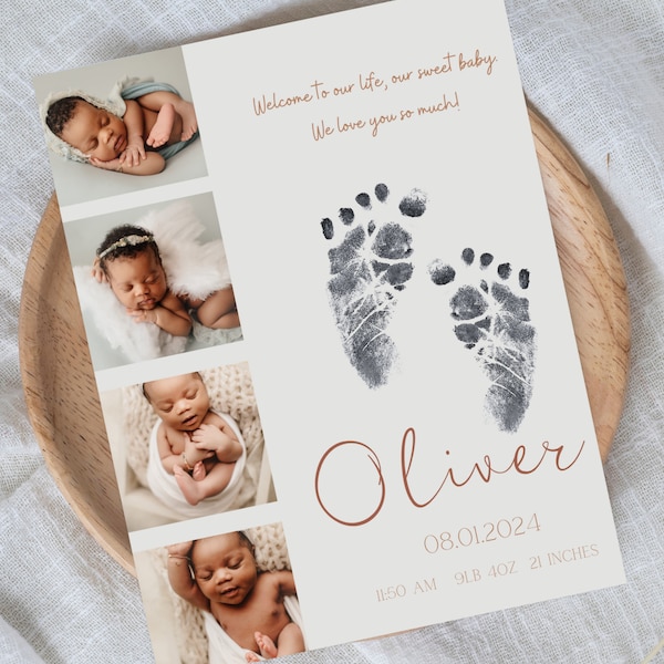 Newborn Poster,Personalized Infant Poster,Nursery Wall Print,Digital Birth Announcement,Baby Birth Information Art,Baby Birth Details Art