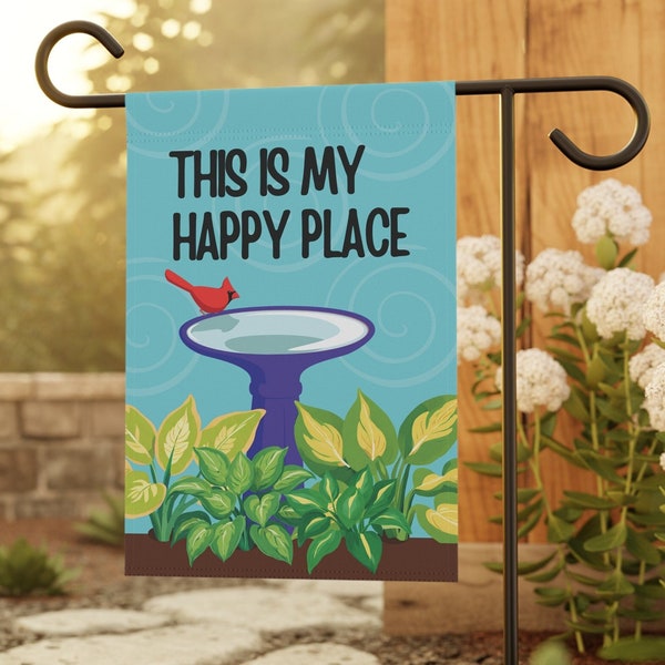 This Is My Happy Place garden flag