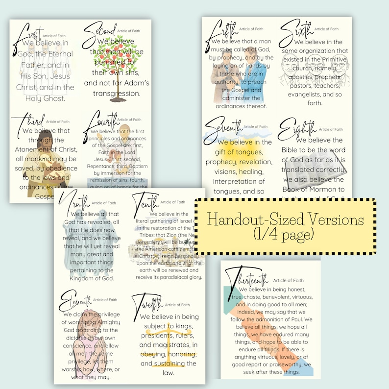 13 Articles of Faith Printable LDS Primary Bulletin Board 2023 Visual 13 Articles of Faith Printable LDS Primary Bulletin Board 2023 Visual