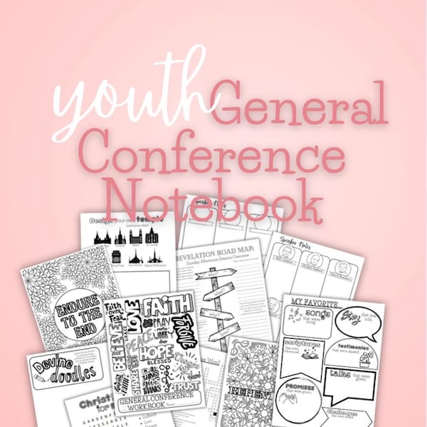 LDS General Conference Activity Packet for Teens | Young Women Young Men Printable | Youth Conference Notes & Games