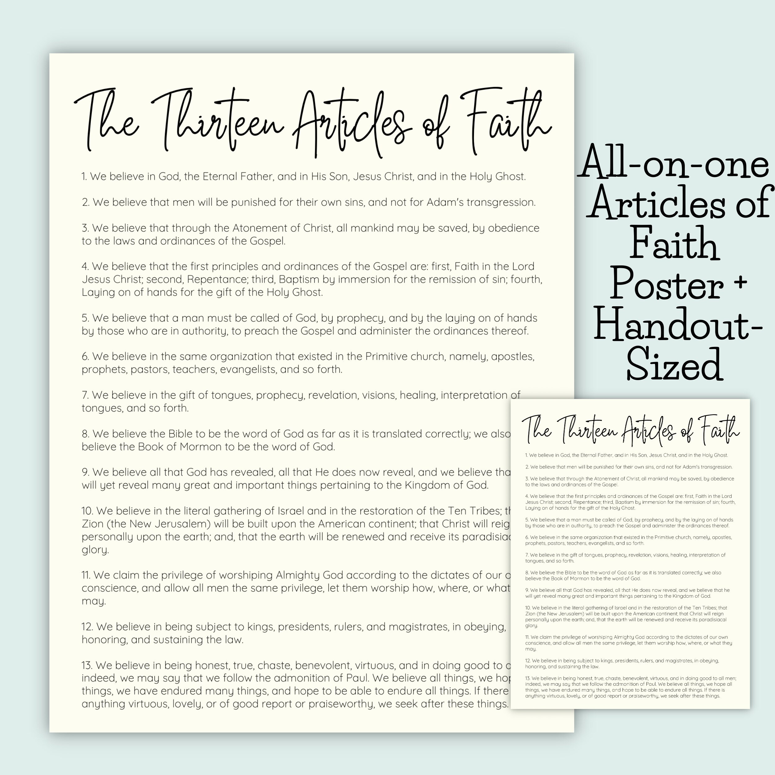 13 Articles of Faith Printable LDS Primary Bulletin Board 2023 Visual 13 Articles of Faith Printable LDS Primary Bulletin Board 2023 Visual