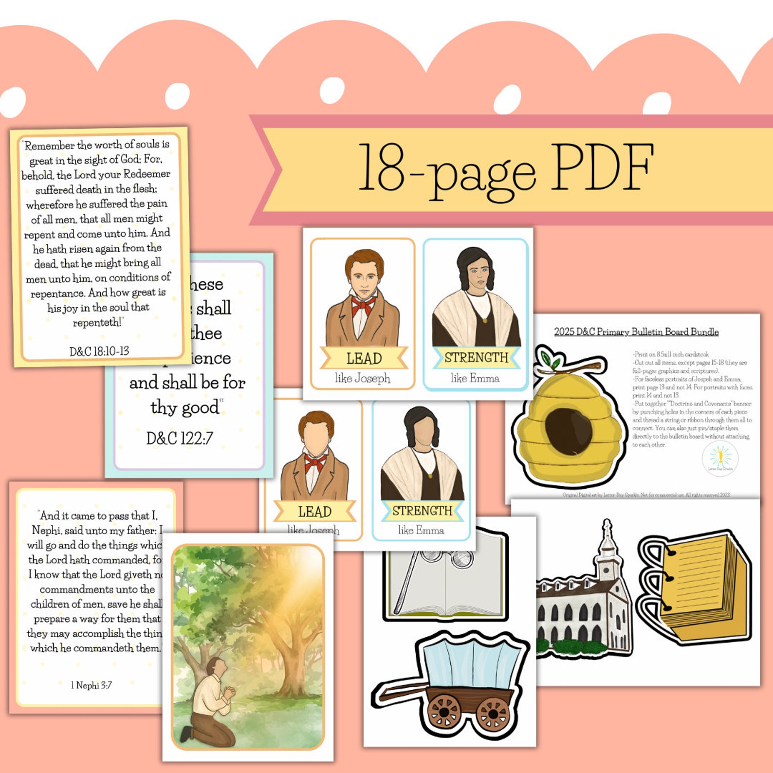 LDS Primary Bulletin Board Bundle, 2025 D&C, Church of Jesus Christ of Latter Day Saints Etsy
