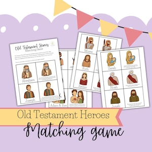 Old Testament Heroes Matching Game – Church Primary, FHE (Digital Download)